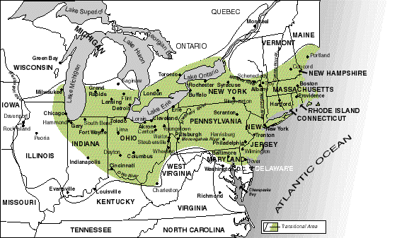 map of united states with rivers. The northeastern United States